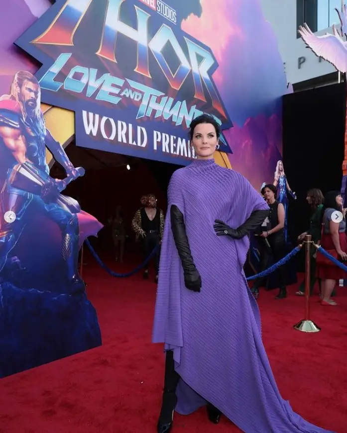 Jaimie Alexander, who plays Lady Sif, at the premiere of Thor: Love and Thunder in June 2022.