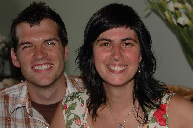 An old picture of Timothy Simons with his wife, Annie Simons.