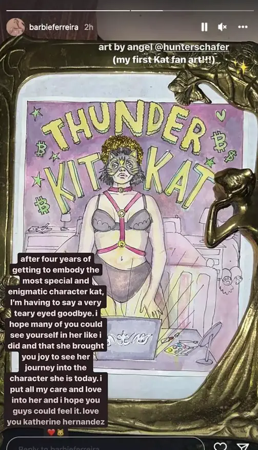 Barbie Ferreira announced her Euphoria exit on her Instagram stories.