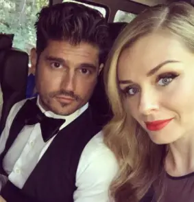 Katherine Jenkins and her husband celebrating their anniversary