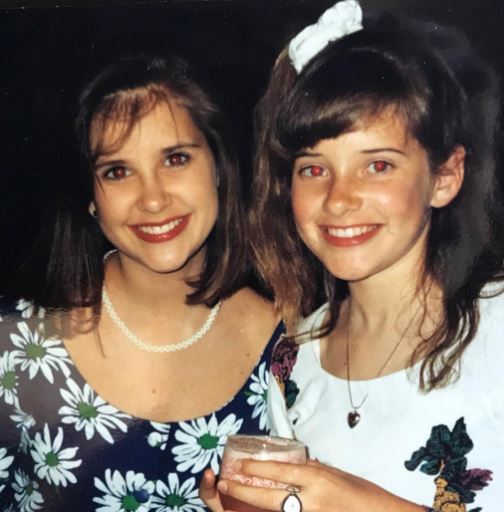Kellie Martin with her late sister Heather Martin.