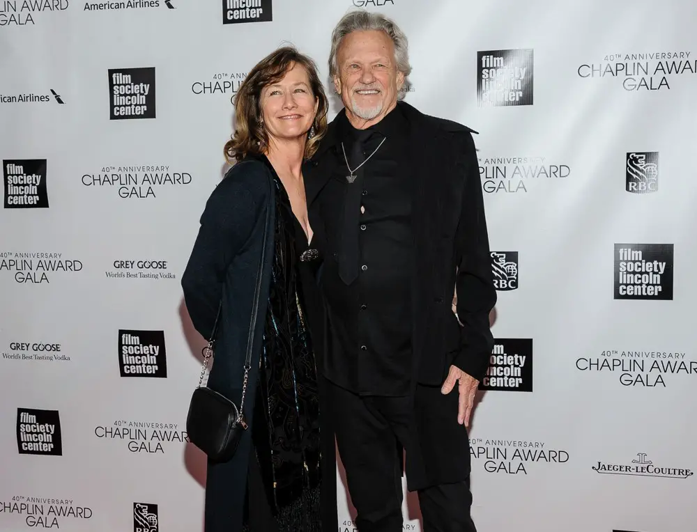 Kris Kristofferson and wife Lisa Meyers at the 40th anniversary of the Chaplin award gala.