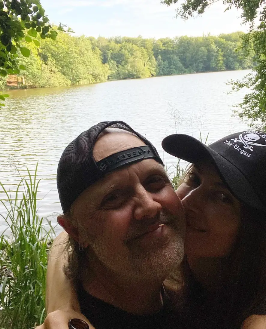 Lars Ulrich with his wife Jessica Miller