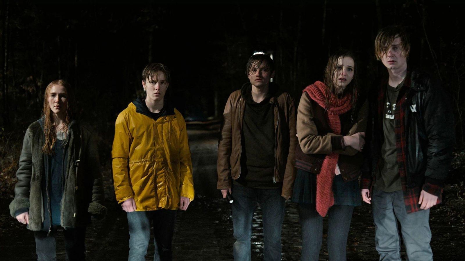 The actors of the Netflix's series Dark, including Lisa Vicari and Louis Hofmann