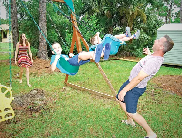 Lucas Congdon with Wife and Sons