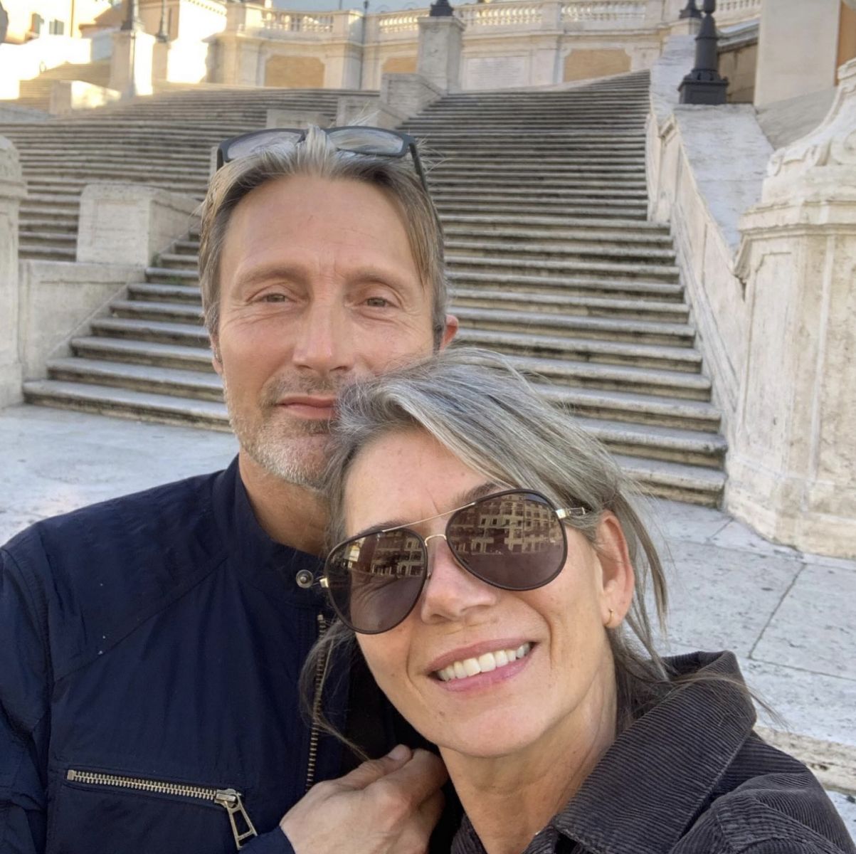 Mads Mikkelsen with wife Hanne Jacobsen in Rome