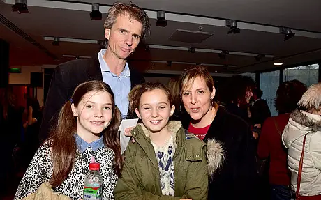 Mel Giedroyc with her husbandÂ Ben Morris and children. 