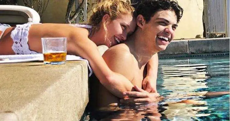 Good Time: Noah enjoying with his girlfriend, Angelina at a swimming pool.