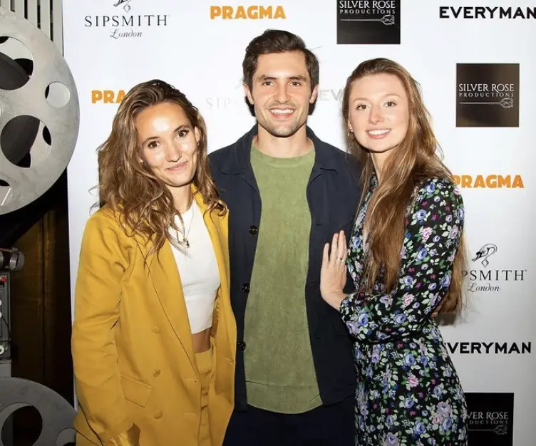 Lucy Heath,Â Phil Dunster, and his girlfriend Elenor Heydon at the screening for 'Pragma'