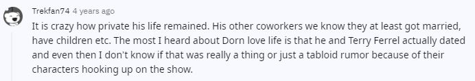 Redditor comments on Michael Dorn's Private life. Source: Reddit