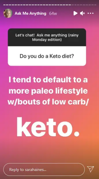 Sara Haines denies following a keto diet for weight loss