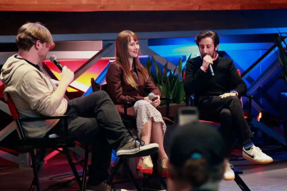 Simon Helberg(left) and wife Jocelyn Towne after the screening of 'We'll Never Have Paris' in 2015.