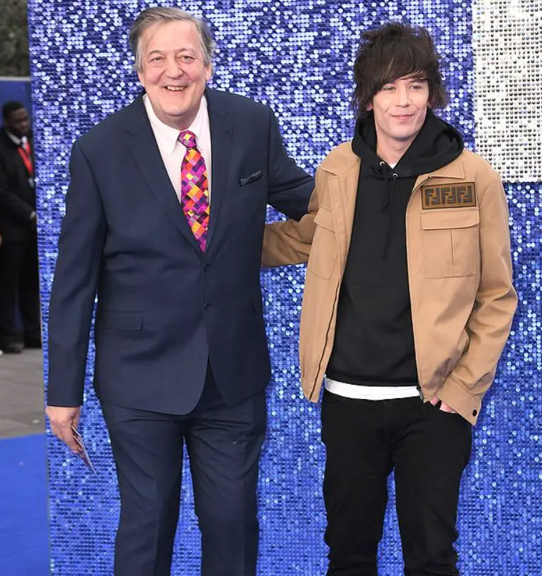 Stephen Fry and Elliott Spencer at Rocketman premiere in London