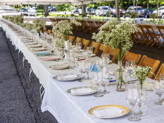 Damais Phillips wedding reception table set