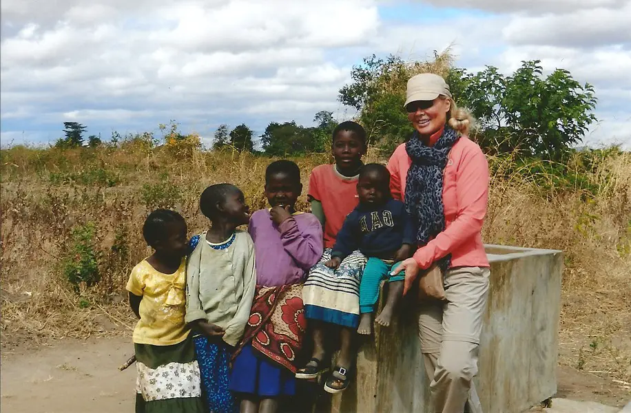 Theresa Roemer during one of her philanthropic visits to Malawi