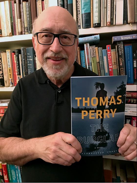Thomas Perry with his 27th mystery novel